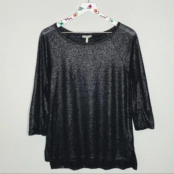 Joie Cyndi Metallic Linen Top - Picture 2 of 8